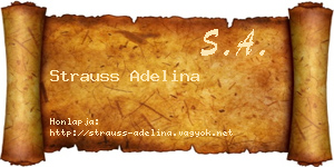 Strauss Adelina névjegykártya